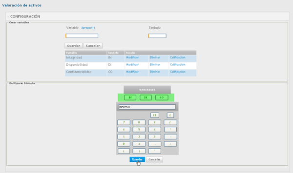 configurar calificación de variables 2