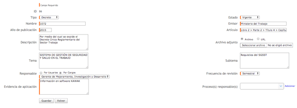 Insert Requiisitos legales