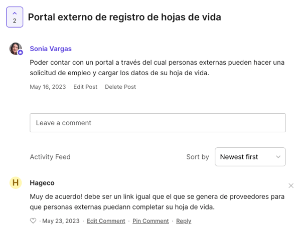 comentarios