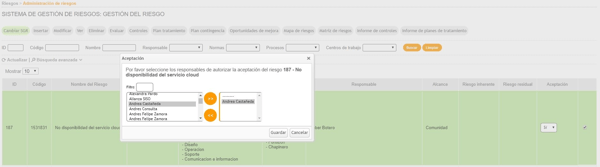 proceso de aceptación de riesgos 1